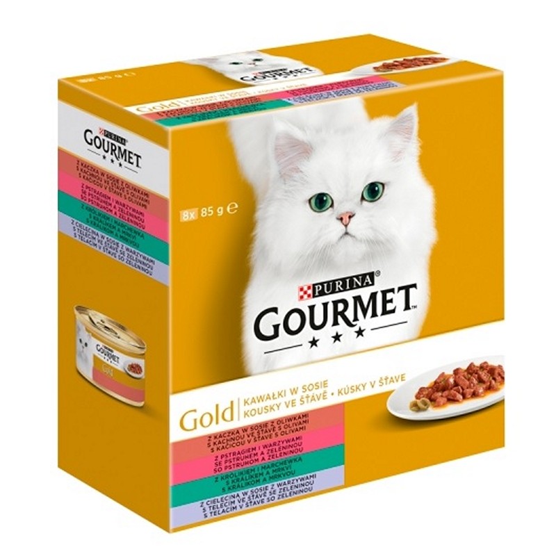 Gourmet gold box ksky v ave so zeleninou konzervy pre maky 8 x 85 g