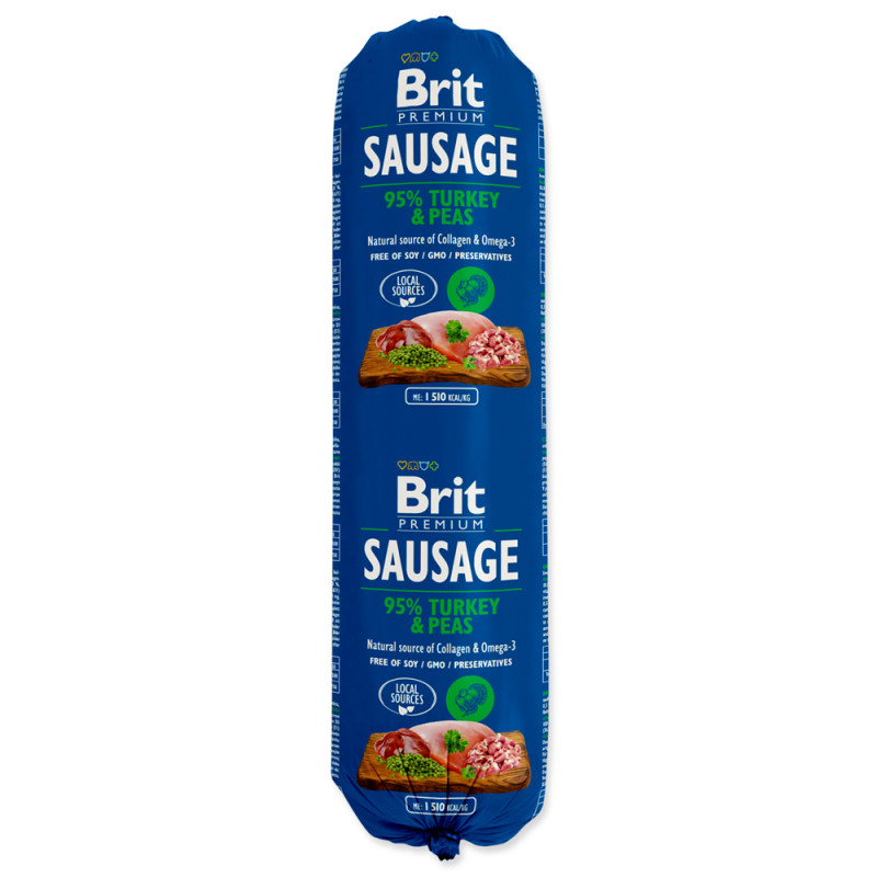 Brit Premium Sausage with Turkey and Peas - 800g