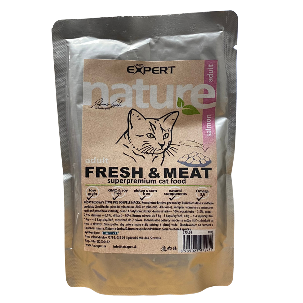 PET EXPERT kapsika pre maku 100g losos nature