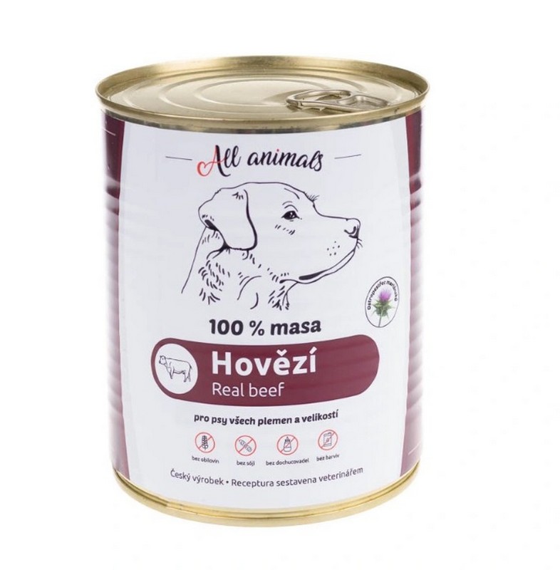 All Animals DOG hovdzie mlet konzerva 800g