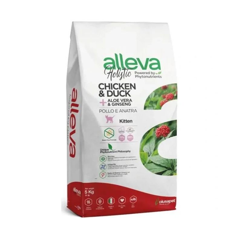 Alleva HOLISTIC cat kitten chicken & duck & aloe vera & gingseng 5 kg