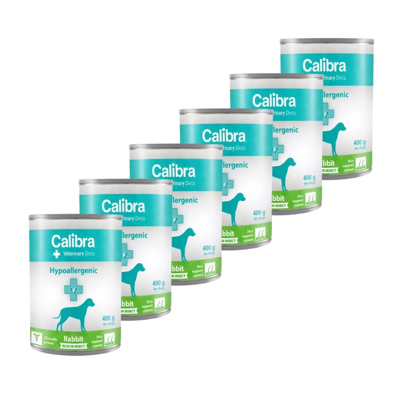 Calibra VD Dog konzerva Hypoallergenic Rabit and Insect Multipack 6x400g