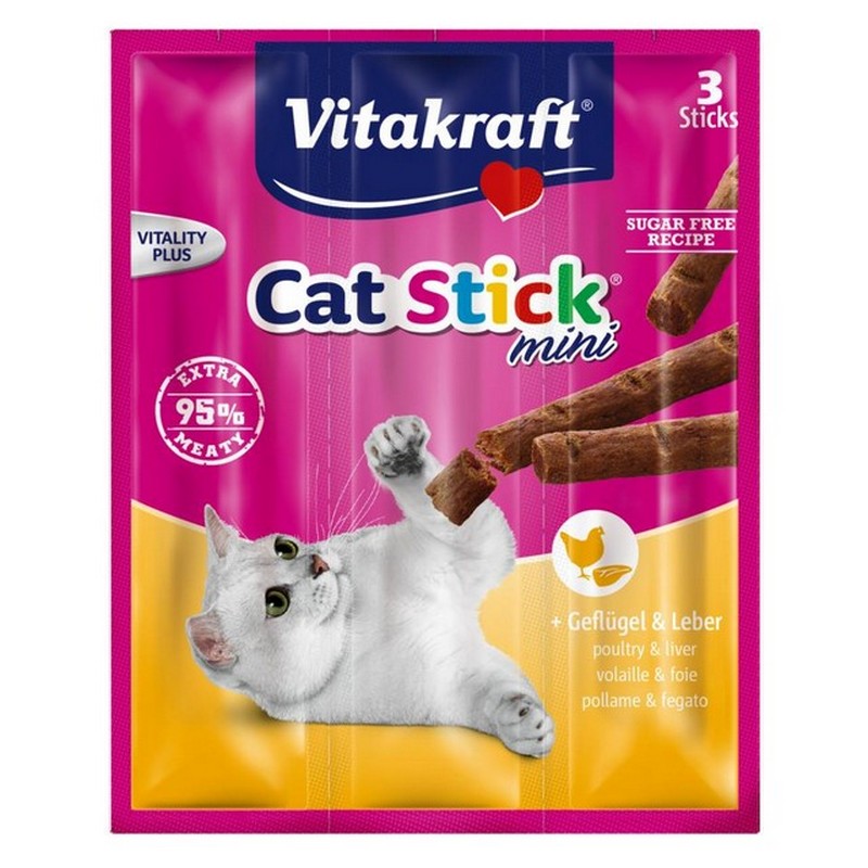 Vitakraft Cat Stick MINI pee a hydina 18g