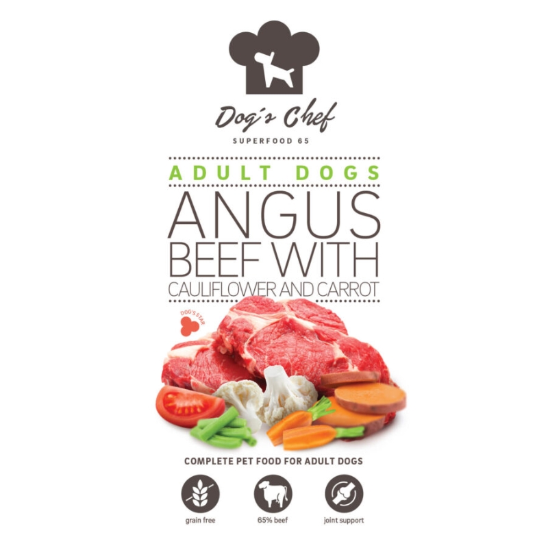 Dogs Chef Angus Beef with Cauliflower &  Carrot ACTIVE DOGS 500 g