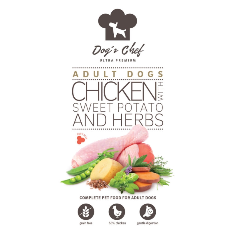 Dogs Chef Chicken with Sweet potato and Herbs ADULT 2 kg