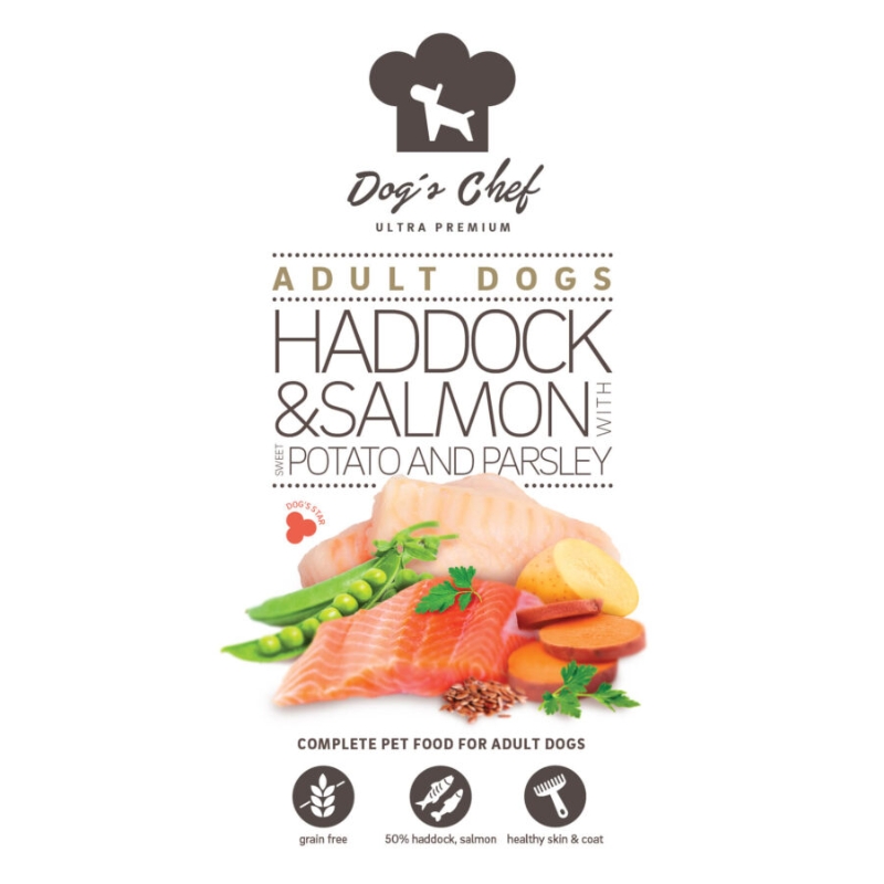 Dogs Chef  Haddock & Salmon with Sweet potato and Parsley ADULT 12 kg