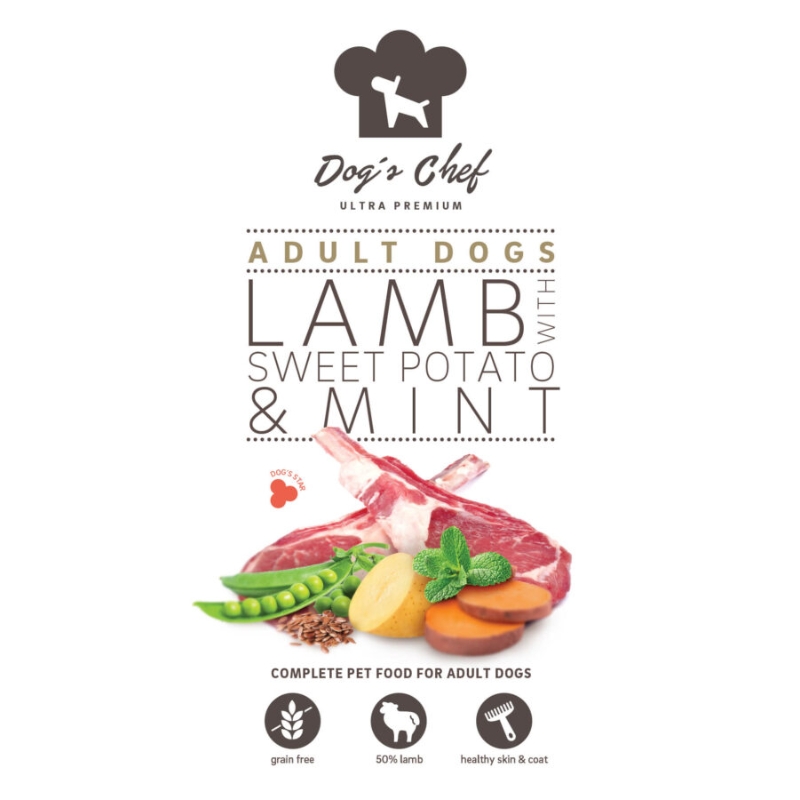 Dogs Chef Lamb with Sweet potato & Mint ADULT 12 kg