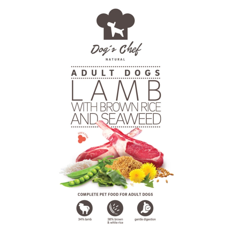 Dogs Chef Lamb with brown rice and seaweed ADULT 2kg