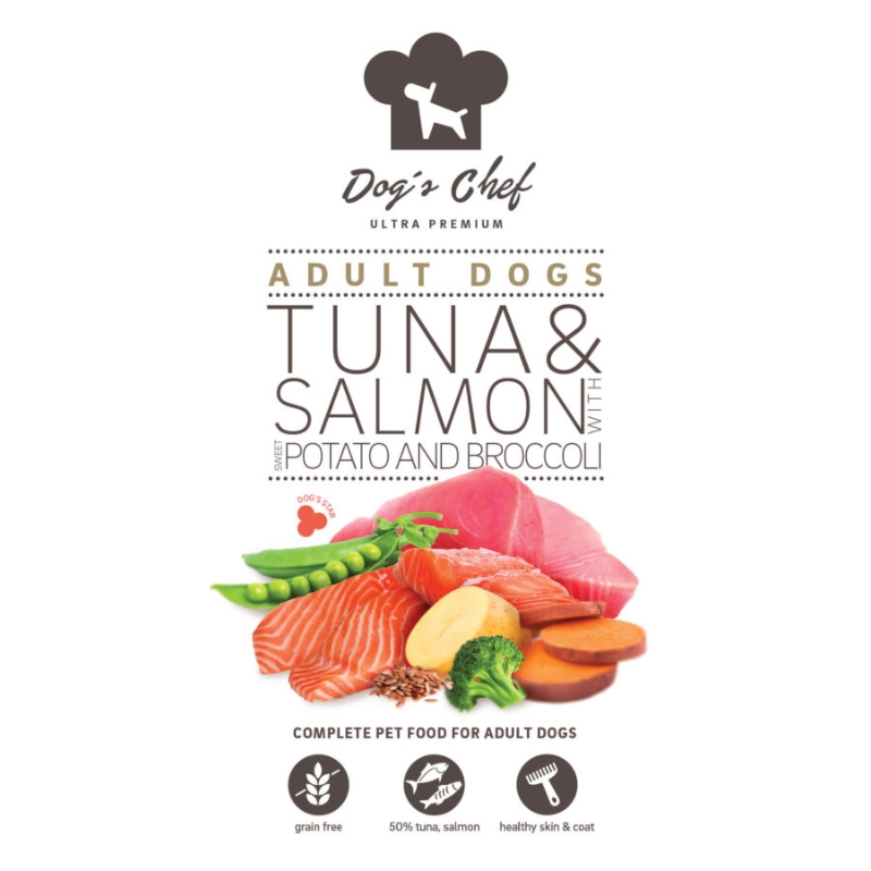 Dogs Chef Tuna & Salmon with Sweet potato and Broccoli ADULT 12 kg