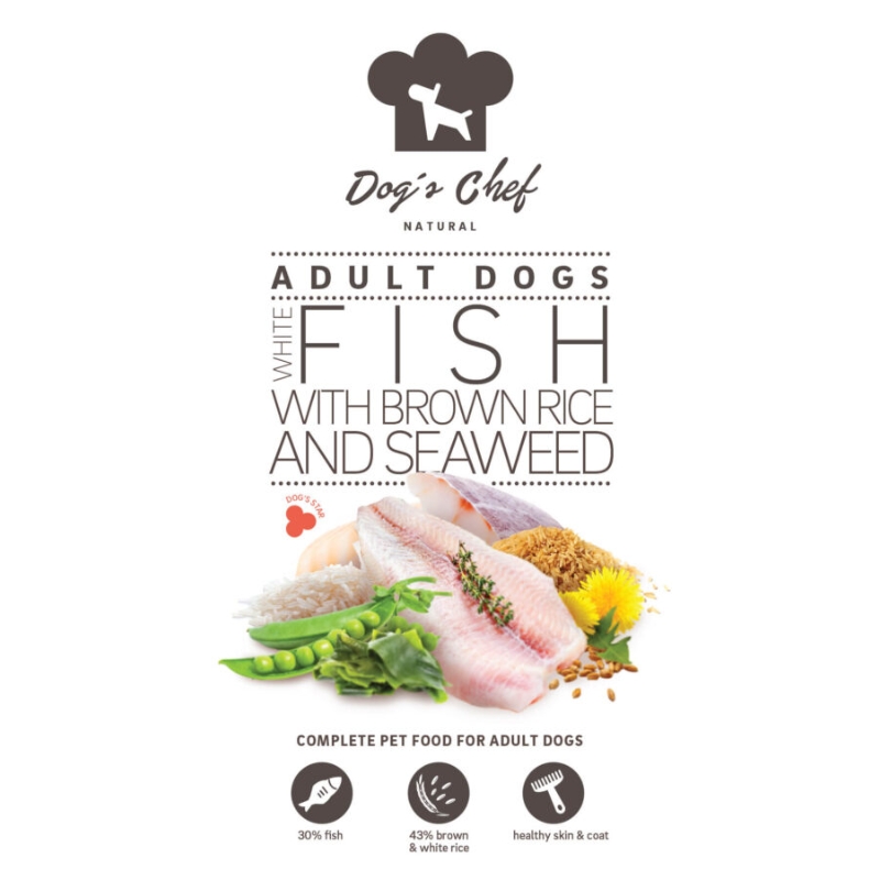 Dogs Chef White fish with brown rice and seaweed ADULT 10kg