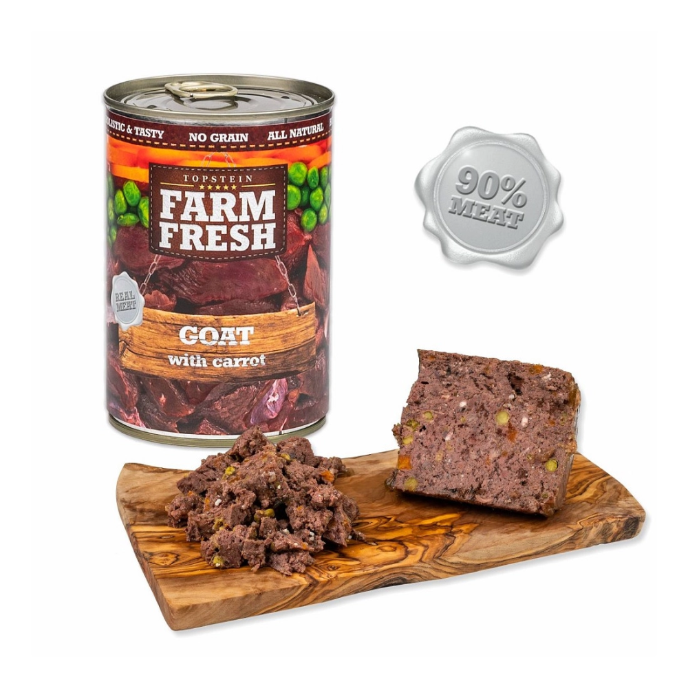 Farm fresh konzerva pre psov koza a mrkva 400 g