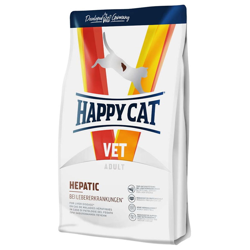 Happy cat VET Hepatic krmivo pre maky 1 kg
