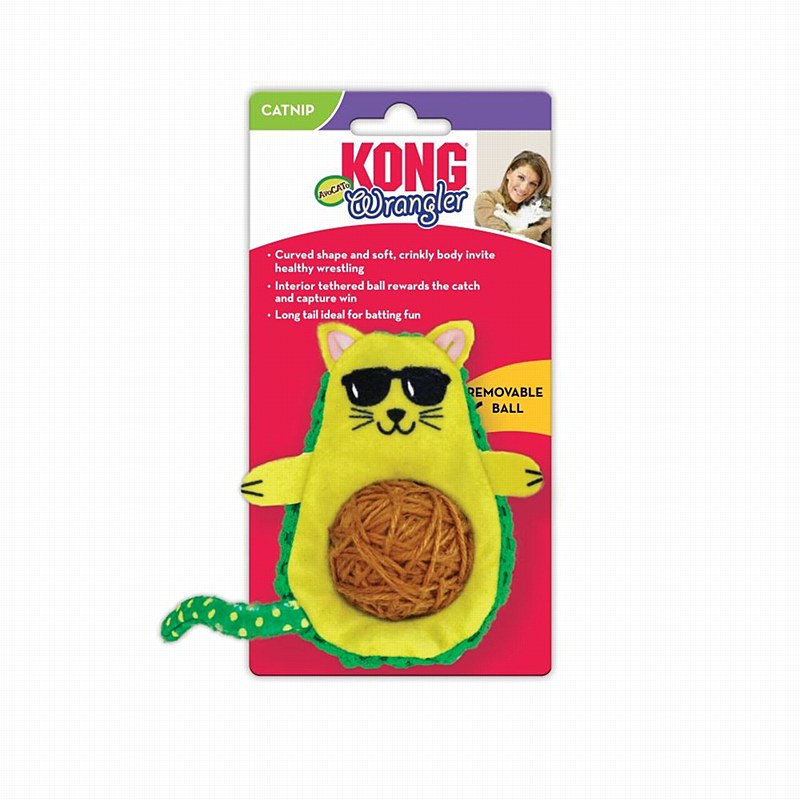 Hraka Kong cat avokdo s klbkom zelen, polyester