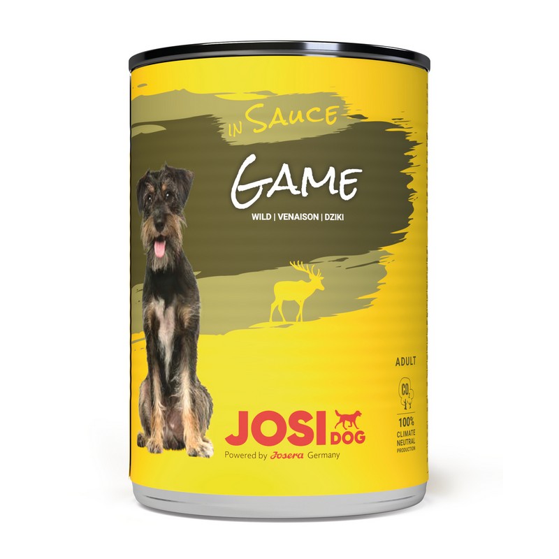 JosiDog konzerva Dog Game in Sauce 415 g