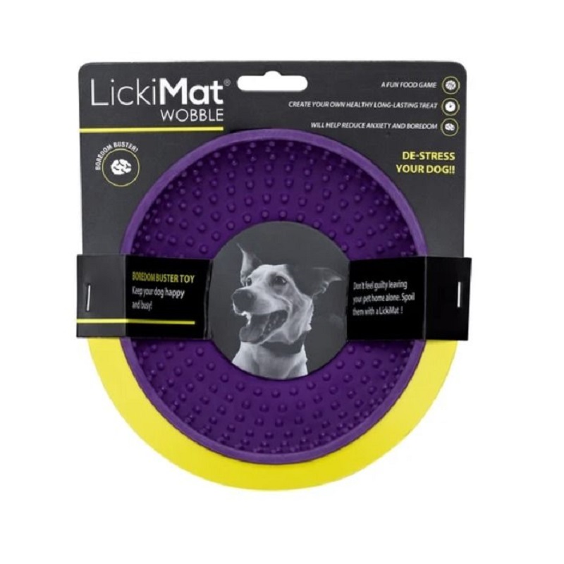 LickiMat Wobble lzacia podloka 17x8 cm fialov