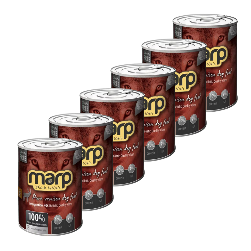 Marp Pure Venison konzerva pre psov multipack 6x 400 g