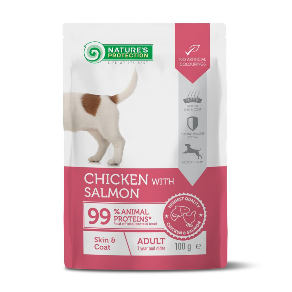 Natures P Prime KAPSI�KA dog adult skin&coat chicken&salmon 85 g