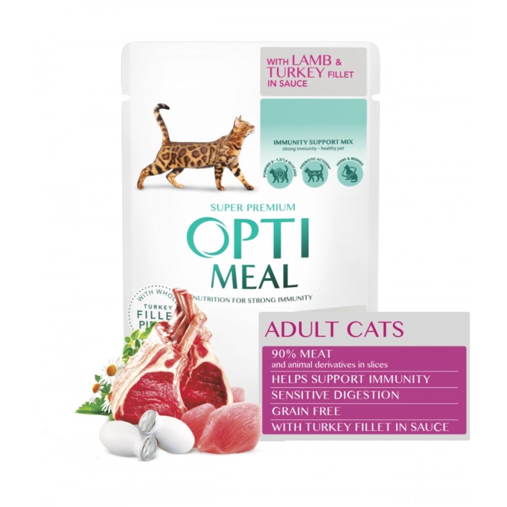 OPTIMEAL Grain free Sensitive s jah�ac�m a mor�ac�m fil� v om��ke bez obiln�n 85g
