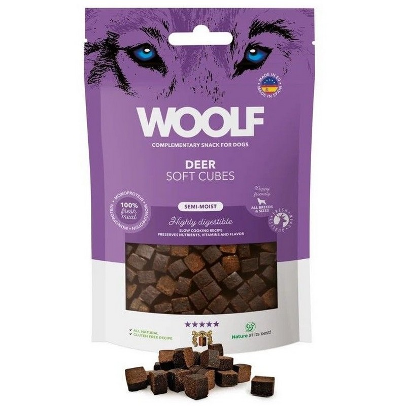 Pamlsok Woolf Dog Soft Cubes Deer 100 g