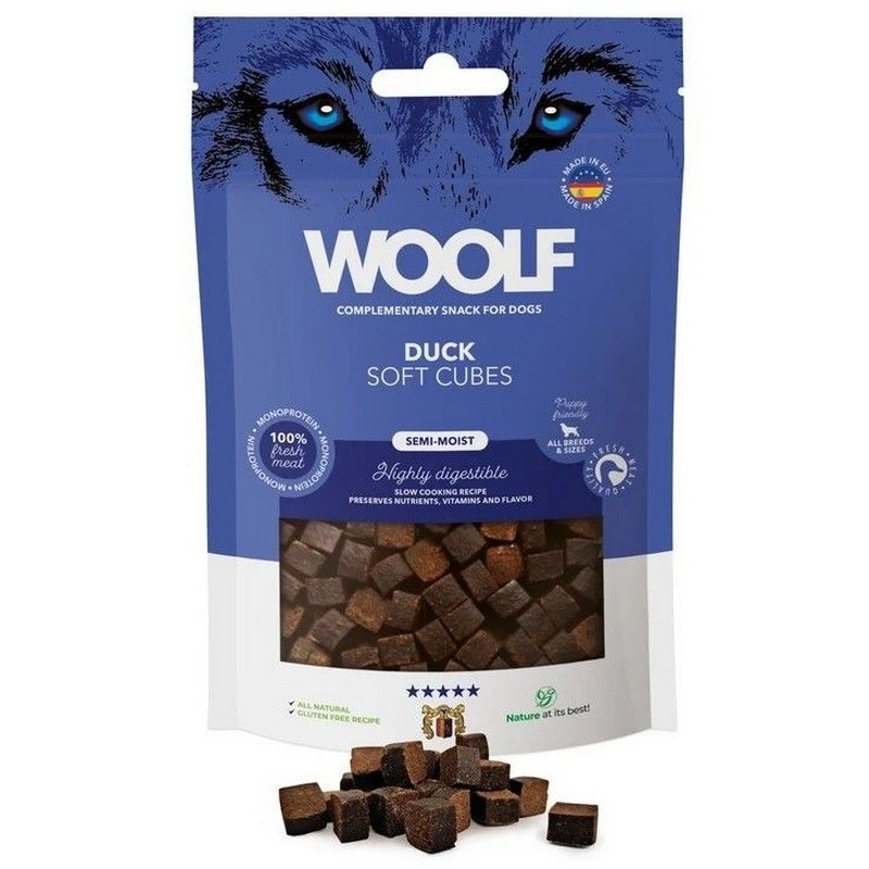 Pamlsok Woolf Dog Soft Cubes Duck 100 g