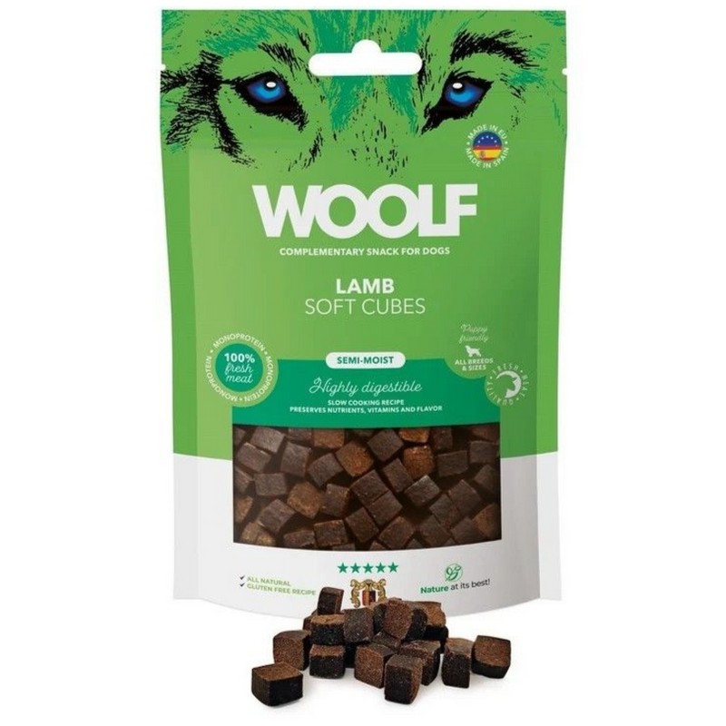 Pamlsok Woolf Dog Soft Cubes Lamb 100 g