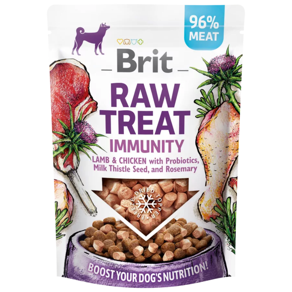 Poch��ka Brit RAW TREAT Immunity Freeze-dried Jah�a a Kura 40g