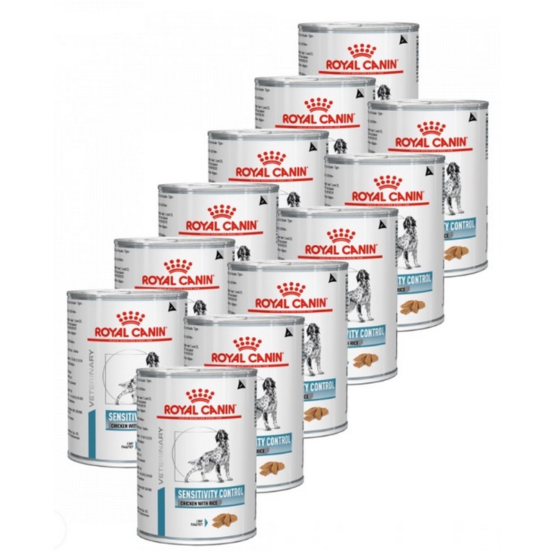 Royal Canin VHN dog sensitivity control chicken konzerva pre psy multipack 12x 410g