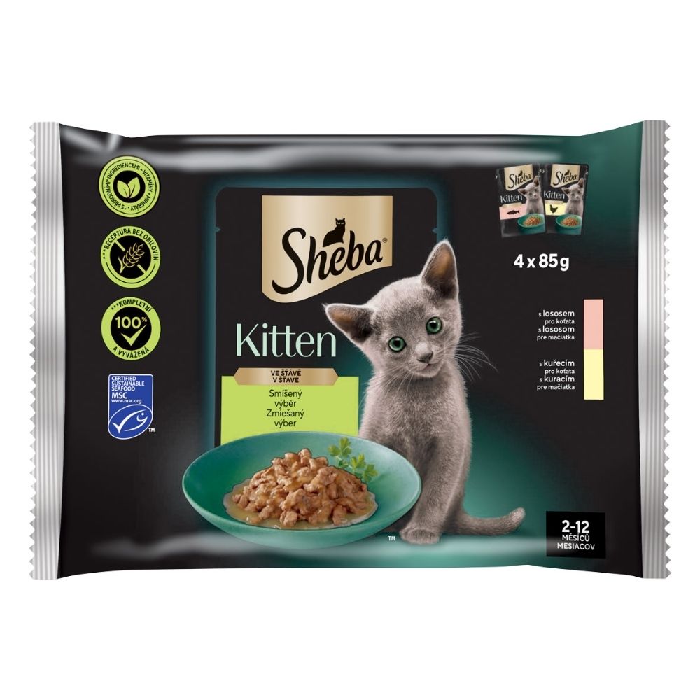 Sheba Kitten mix v�ber v ��ave 4x85g