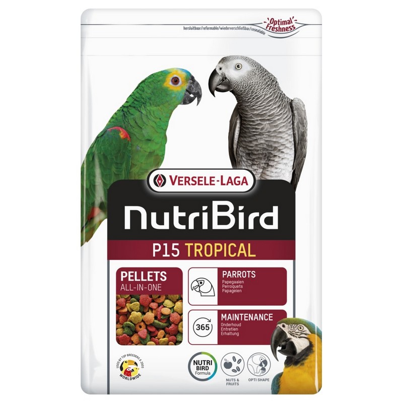 Versele laga nutribird P15 tropical 1kg extrudy pre vek papagje