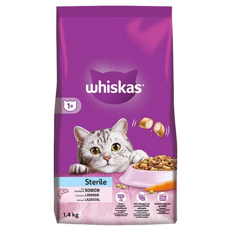 Whiskas Cat Adult Sterile losos 1,4Kg