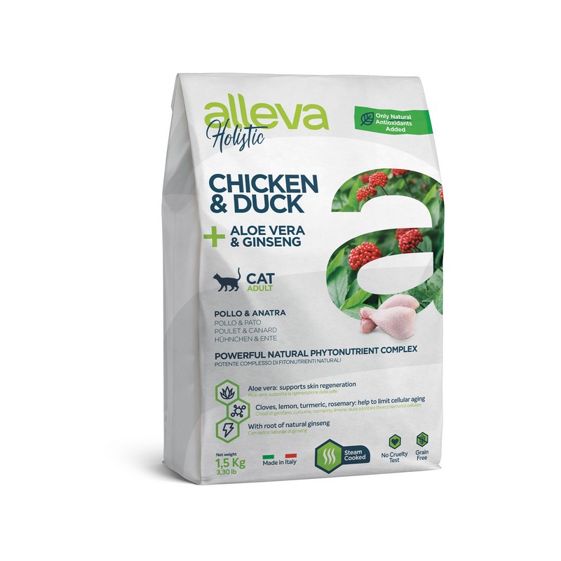 Alleva Holistic cat adult chicken and duck granule pre dospel maky 0,4 kg
