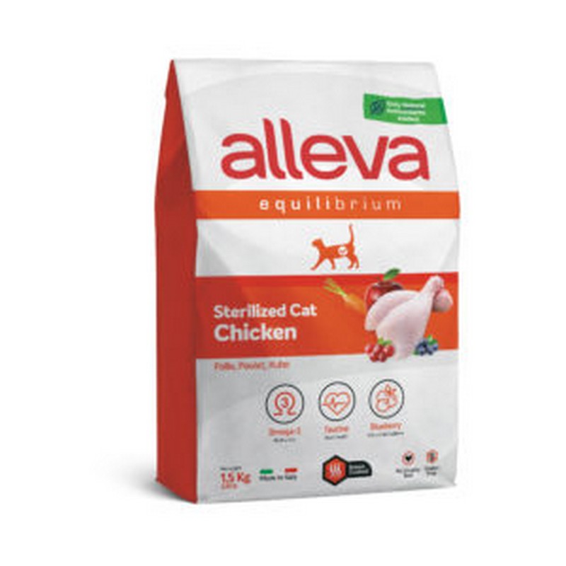Alleva Equilibrium cat chicken sterilised granule pre sterilizovan maky 1,5 kg