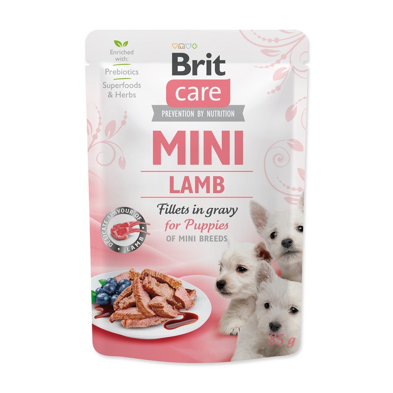 Brit Care puppy mini lamb fillets in gravy kapsika 85 g