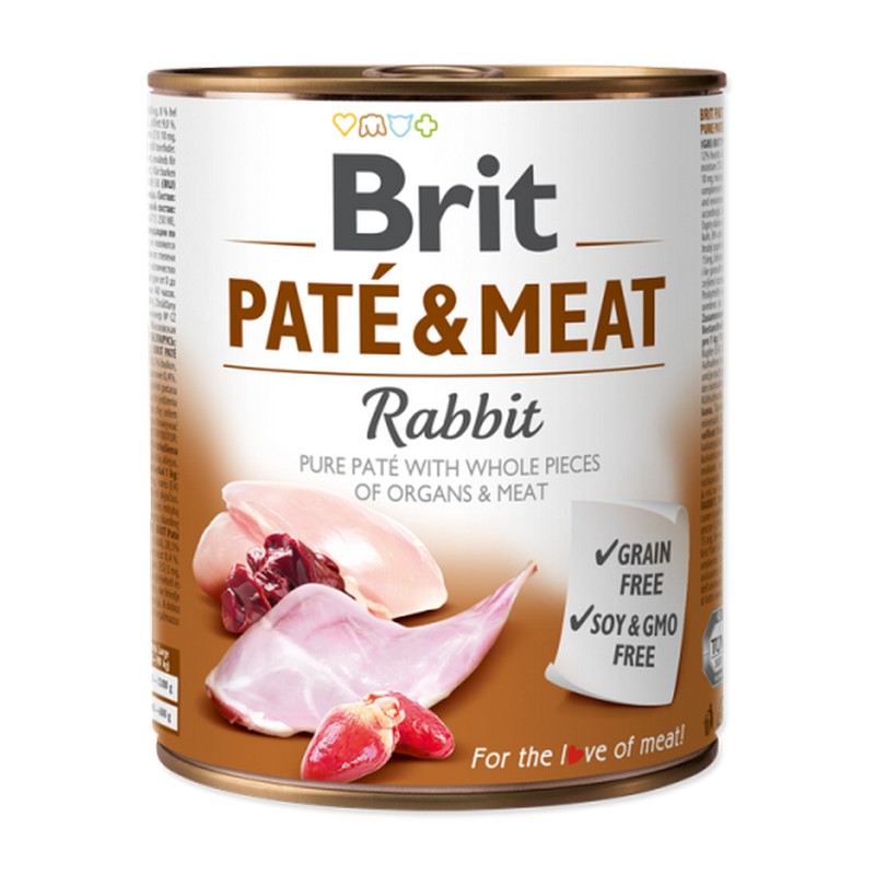 Brit Pat & Meat Rabbit 800g konzerva pre psov