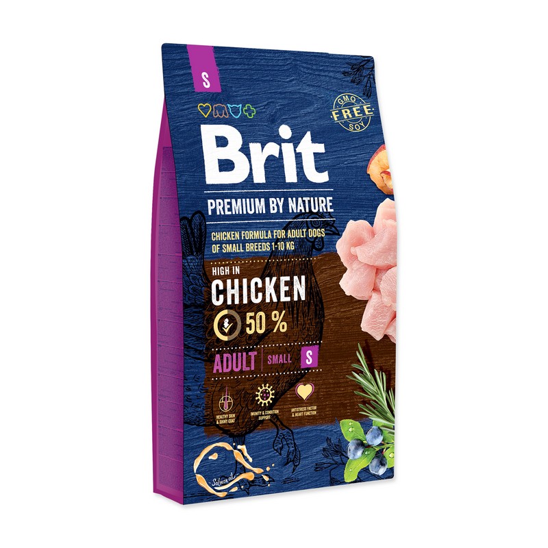 Brit Premium by Nature dog adult small S chicken 8 kg