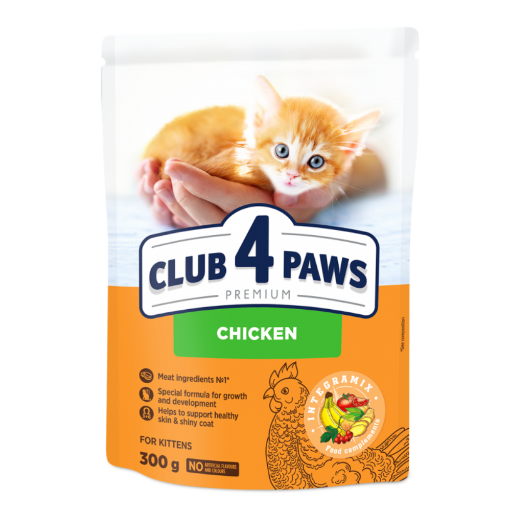 CLUB 4 PAWS Premium pre maiatka Kura 300 g