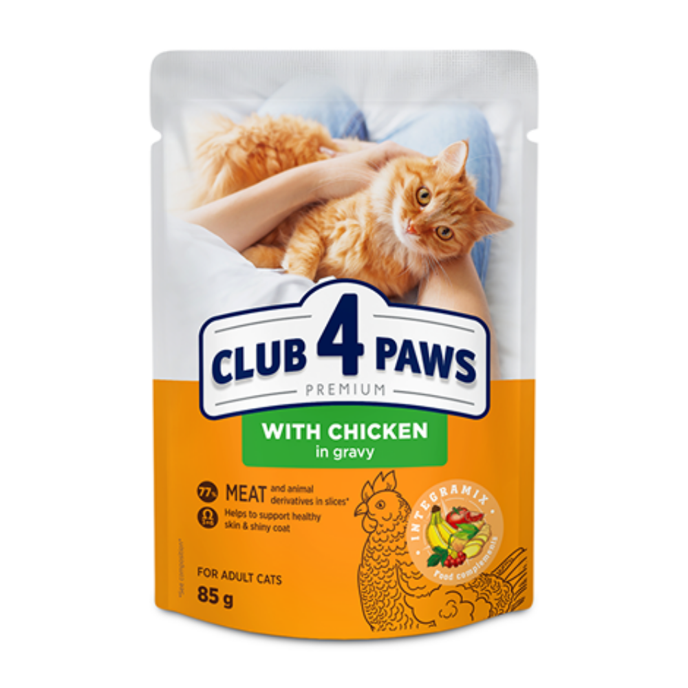 CLUB 4 PAWS Premium kuracie mso v omke 85 g