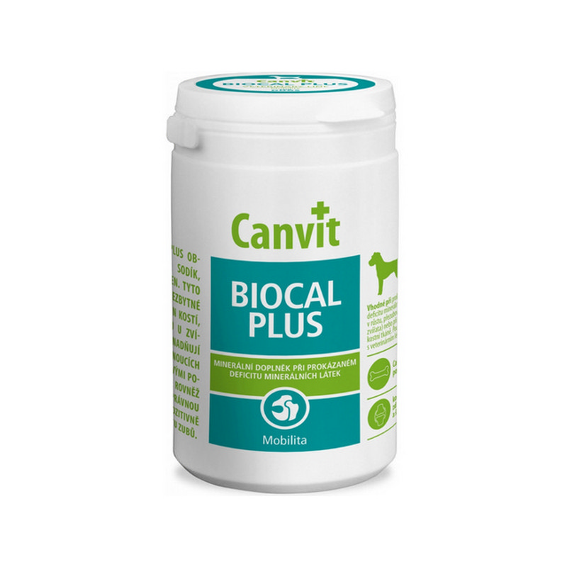 Canvit Biocal Plus 230 g minerlny doplnok krmiva pre psov