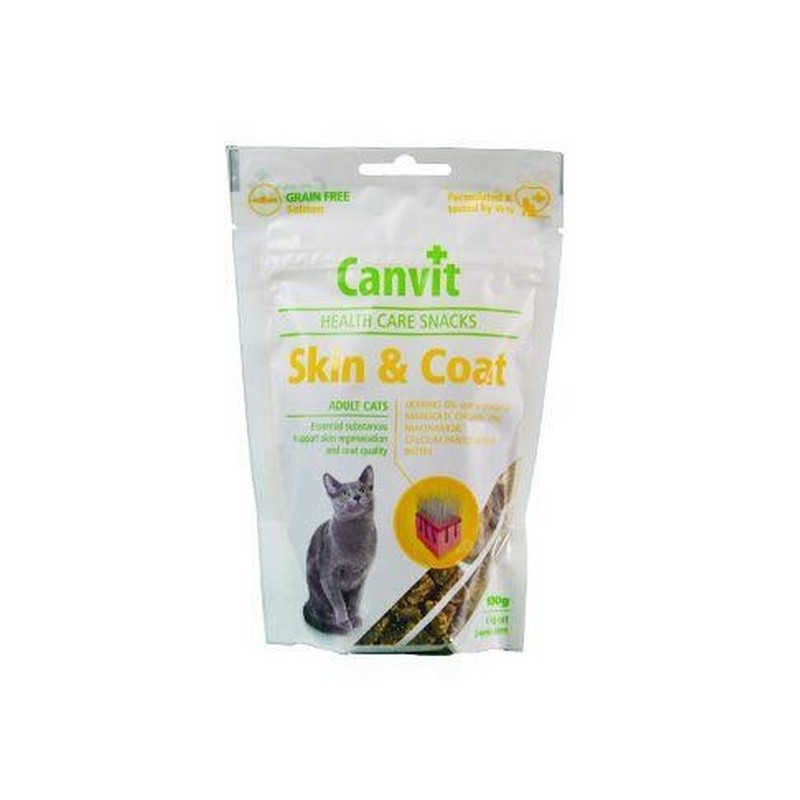 Canvit Skin & Coat Snacks 100 g pre polomkk funkn pochka pre maky