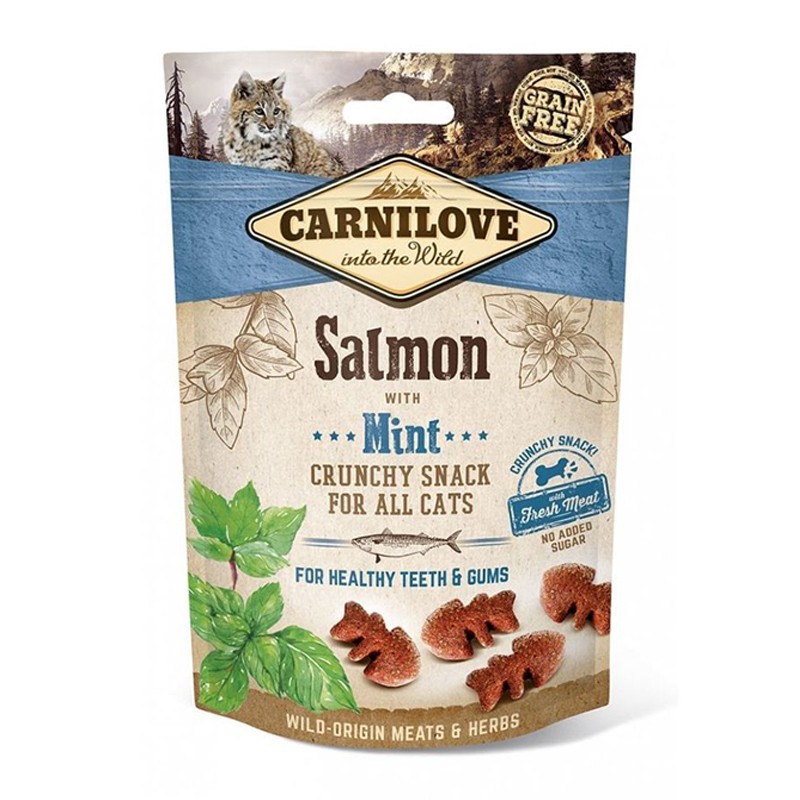 Carnilove pochky pre maku salmon with mint 50 g