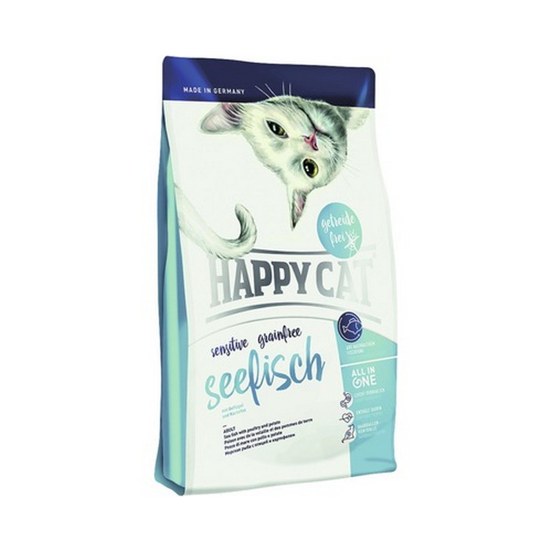 Happy cat sensitive grainfree seefisch 0,3 kg granule pre maky
