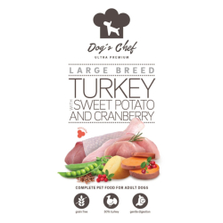 Dogs Chef Turkey with Sweet potato and Cranberry LARGE BREED 15 kg