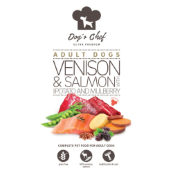 Dogs Chef  Venison & Salmon with Sweet potato & Mulberry ADULT 500 g