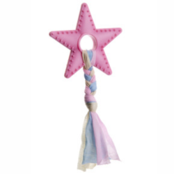 JK ANIMALS hviezda s uzlom ru�ov�, 9 cm