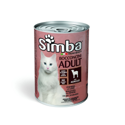 MONGE SIMBA Cat Chunks with lamb 415g konzerva pre dospel� ma�ky