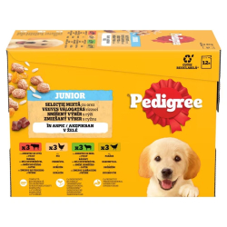 Mars PEDIGREE kapsi�ka dog JUNIOR kur, jah�, hydi, hov�, s ry�ou v �el� 12x100g