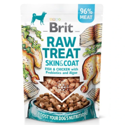 Poch��ka Brit RAW TREAT Skin & Coat Freeze-dried Ryba a Kura 40g