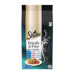 Sheba Mini Fresh & Fine losos, tuniak a biela ryba v �el� 6 x 50 g