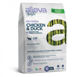 Alleva Holistic cat neutered chicken and duck granule pre kastrovan maky 1,5 kg