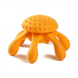 Kiwi Walker oranov chobotnica mini hraka pre psov z TPR peny 12 cm